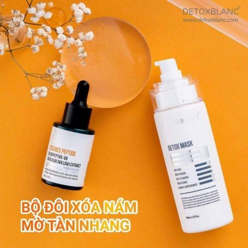 Combo Đặc Trị Nám Detox Mask Và Serum Essence Peptide Detox BlanC