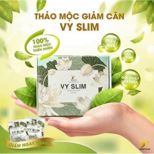 Trà Thảo Mộc Giảm Cân Vy Slim Hộp 15 gói (1 gói 2 viên), Cải Thiện Vóc Dáng