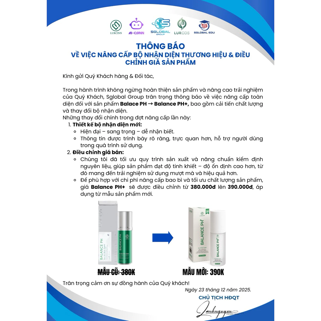 Nước Hoa Hồng Lurcinn Balance pH Toner 120ml