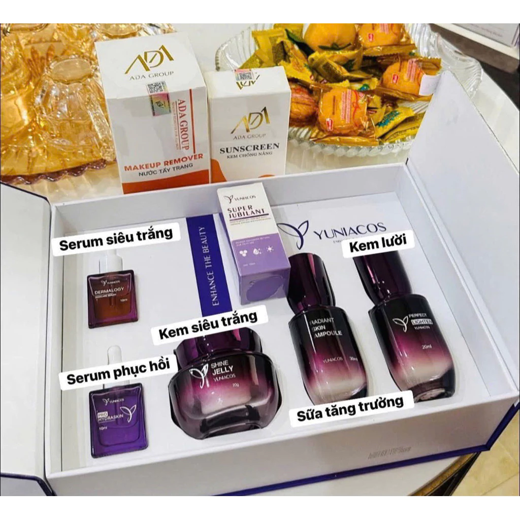 Bộ 5 Dưỡng Trắng Da Yuniacos ADA
