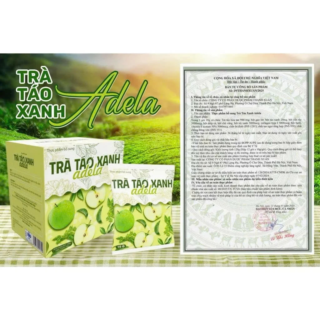 Uống trà táo xanh ADELA mỗi ngày giúp cơ thể nhẹ nhàng và da dẻ mịn màng