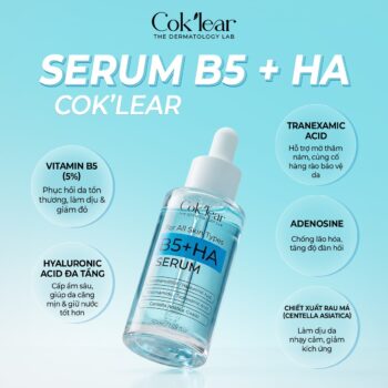 Serum B5 HA COK'LEAR tái tạo làn da dưỡng ẩm phục hồi căng bóng