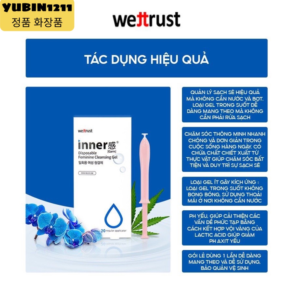 sản phẩm - [COMBO SIÊU RẺ] Inner Gel Vệ Sinh Phụ Nữ Màu Xanh Làm Sạch 4