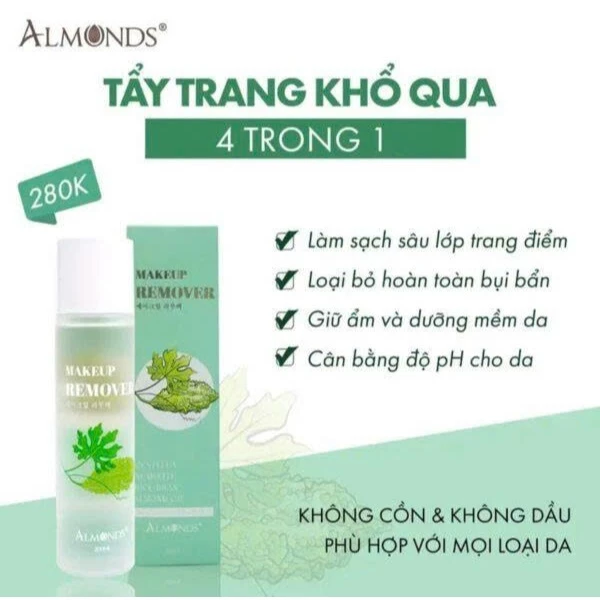 Tẩy Trang Khổ Qua Almonds 200ml: Sạch Sâu, Sáng Da Chính Hãng - Hình ảnh 6