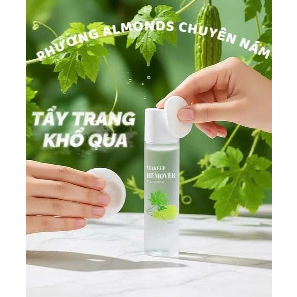 Thành phần tự nhiên trong tẩy trang khổ qua Almonds an toàn cho da